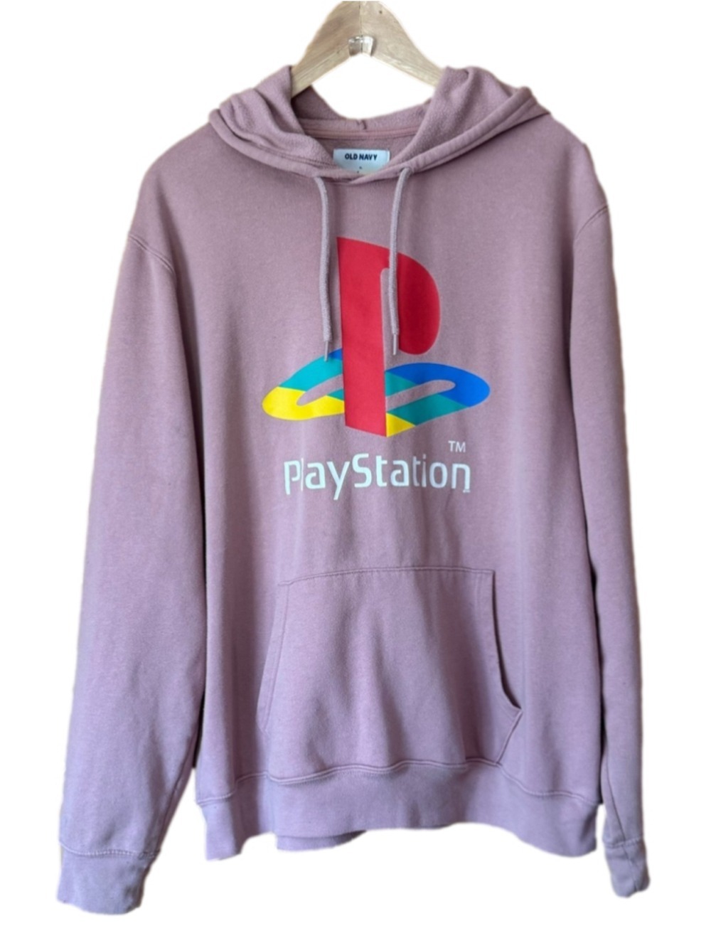 Old Navy Graphic Hoodie in Mauve with PlayStation Logo size XL